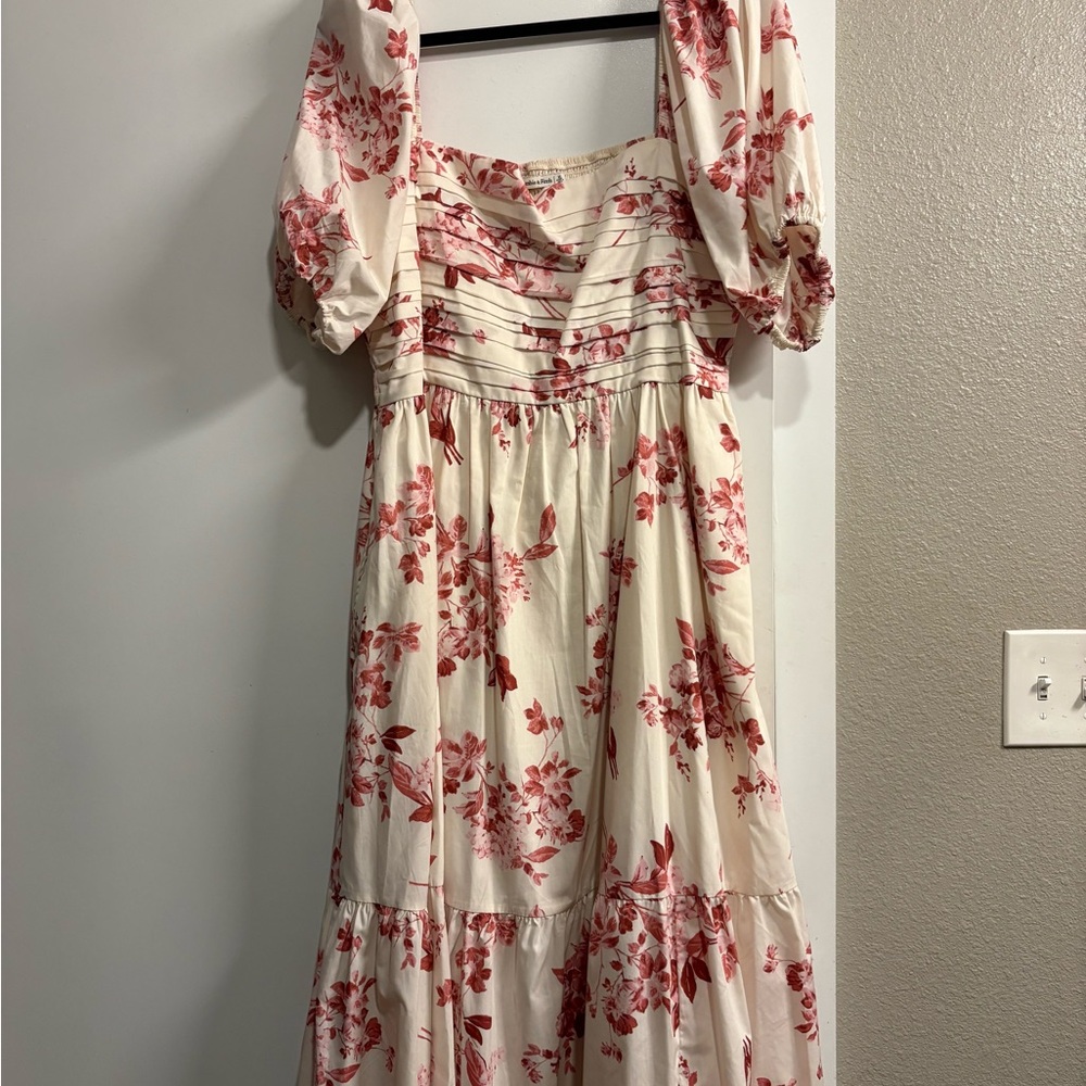 Abercrombie & Fitch Pink Smocked Maxi Dress